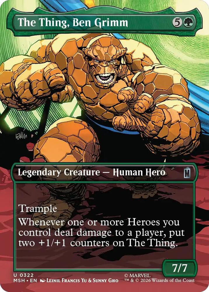 The Thing, Ben Grimm 322 (Marvel Super Heroes)  - Borderless Foil | Good Games Morley