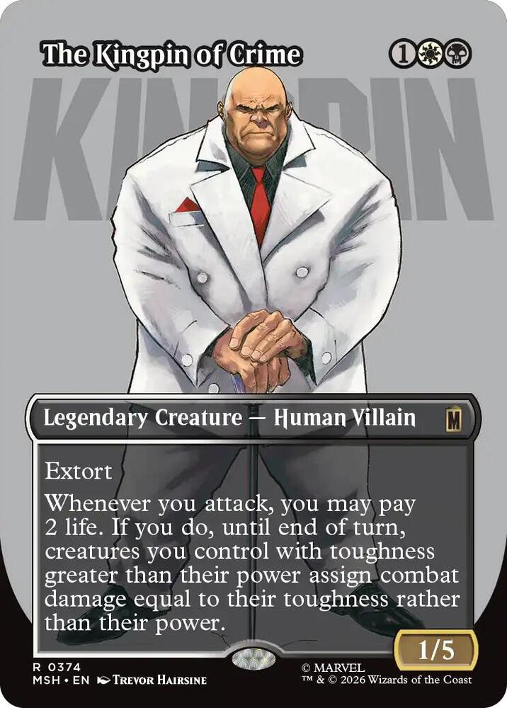 The Kingpin of Crime 374 (Marvel Super Heroes)  - Borderless Foil | Good Games Morley