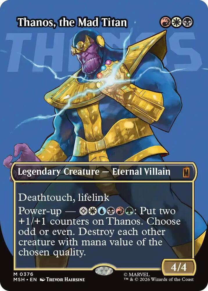 Thanos the Mad Titan Borderless 0376 376 (Marvel Super Heroes)  - Borderless Foil | Good Games Morley
