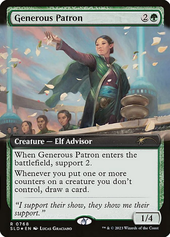 Generous Patron 768/1 (Secret Lair Drop Series)  - Extended Art Foil | Good Games Morley