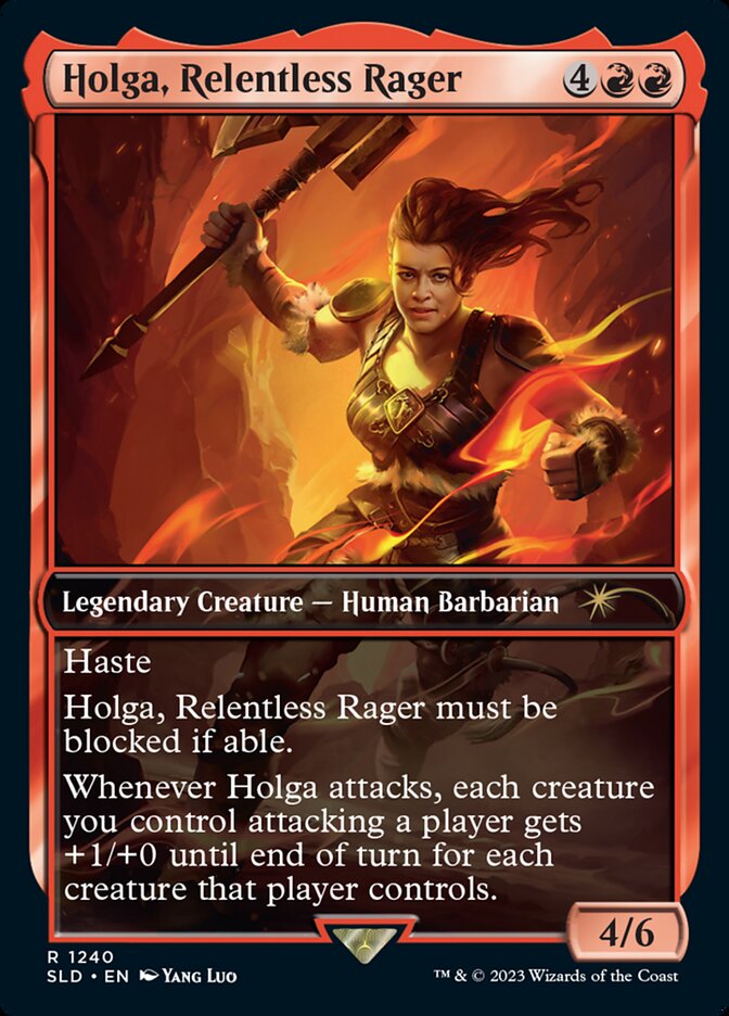 Holga Relentless Rager 1240/1 (Secret Lair Drop Series)  - Full Art Foil | Good Games Morley