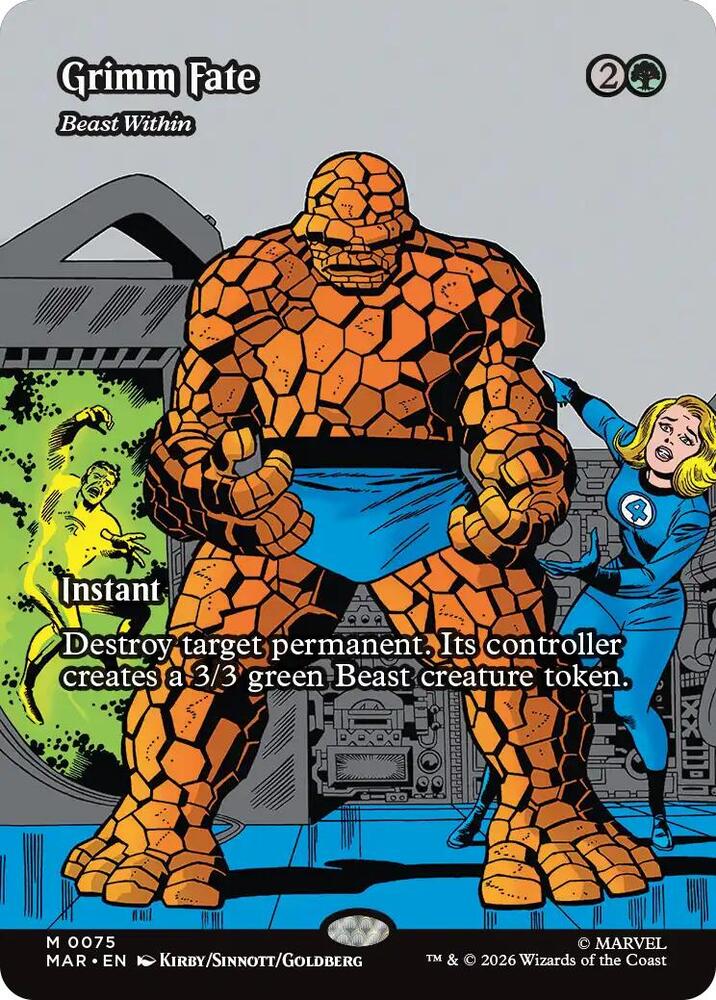 Grimm Fate // Beast Within 75 (Marvel Universe Eternal-Legal)  - Borderless Foil | Good Games Morley