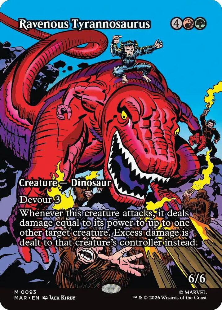 Ravenous Tyrannosaurus 93 (Marvel Universe Eternal-Legal)  - Borderless Foil | Good Games Morley