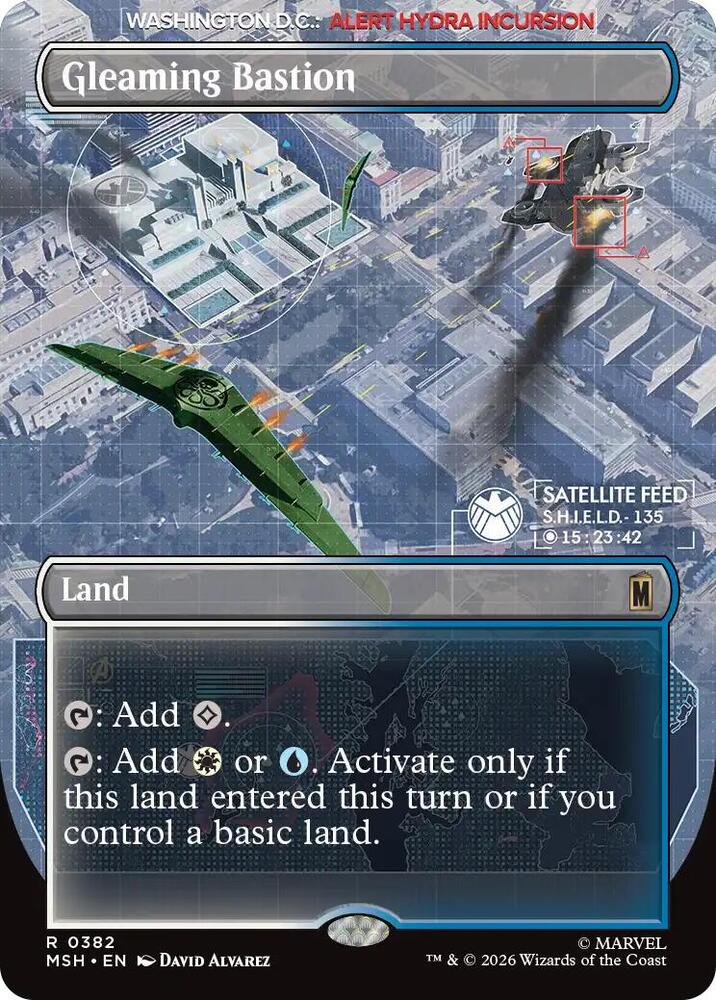 Gleaming Bastion 382 (Marvel Super Heroes)  - Borderless Foil | Good Games Morley