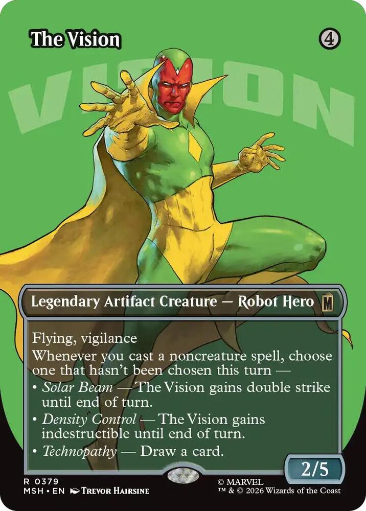 The Vision 379 (Marvel Super Heroes)  - Borderless Foil | Good Games Morley