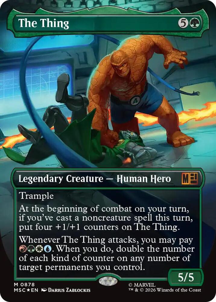 The Thing 878 (Commander: Marvel Super Heroes)  - Borderless Surge Foil | Good Games Morley