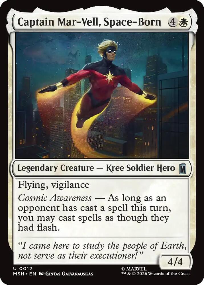 Captain Mar-Vell, Space-Born 12 (Marvel Super Heroes)  - Foil | Good Games Morley