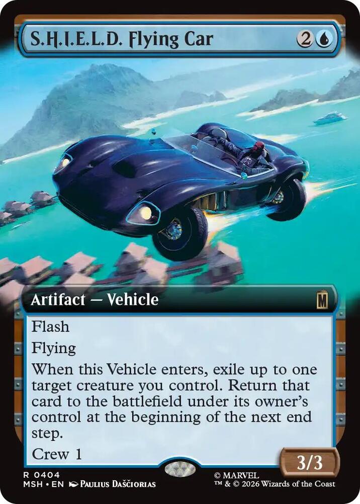 S.H.I.E.L.D. Flying Car 404 (Marvel Super Heroes)  - Extended Art Foil | Good Games Morley