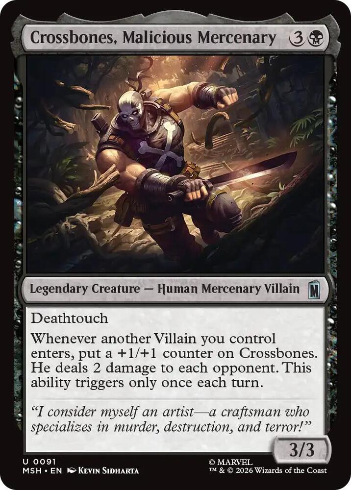 Crossbones, Malicious Mercenary 91 (Marvel Super Heroes)  - Foil | Good Games Morley