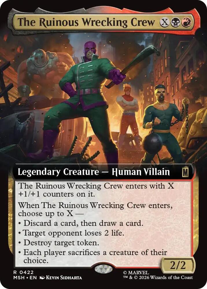 The Ruinous Wrecking Crew 422 (Marvel Super Heroes)  - Extended Art Foil | Good Games Morley