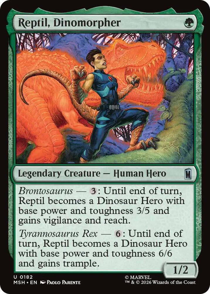 Reptil, Dinomorpher 182 (Marvel Super Heroes)  - Foil | Good Games Morley