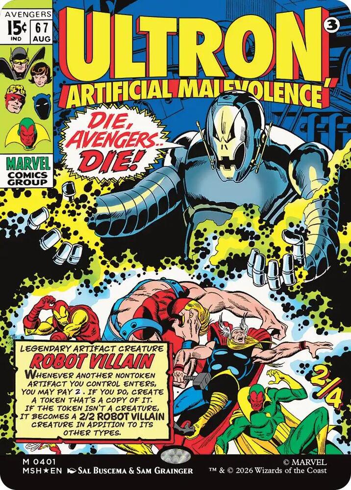 Ultron, Artificial Malevolence 401 (Marvel Super Heroes)  - Borderless Foil | Good Games Morley