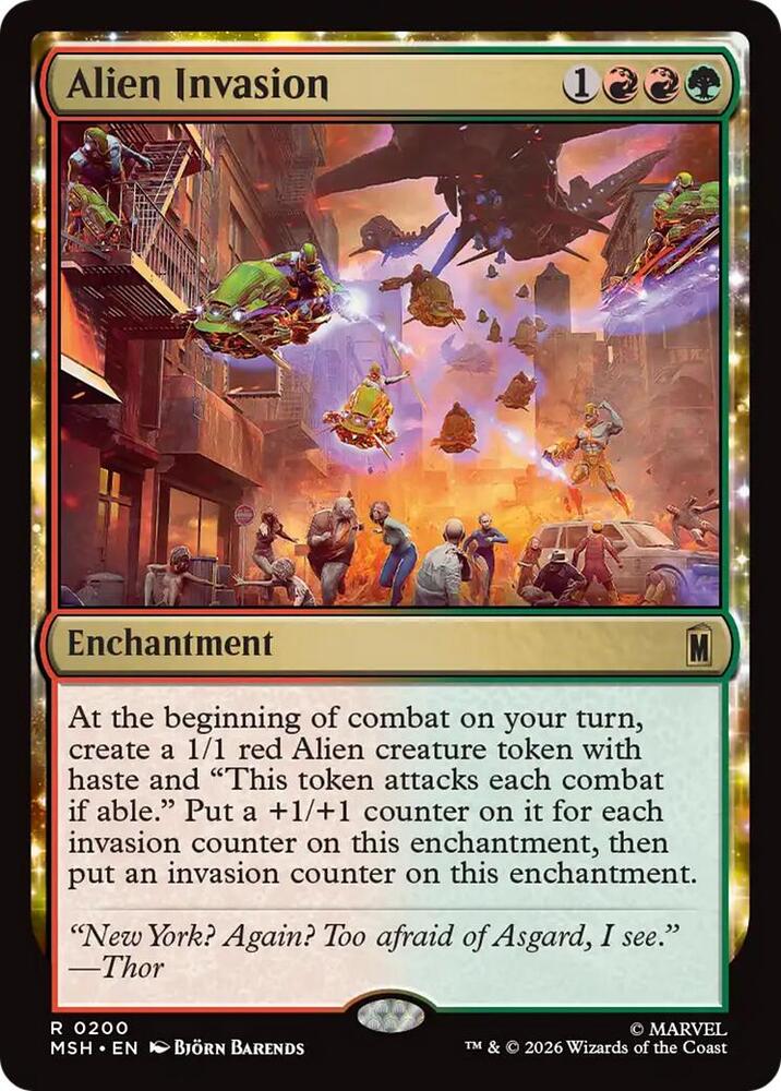 Alien Invasion 200 (Marvel Super Heroes)  - Foil | Good Games Morley
