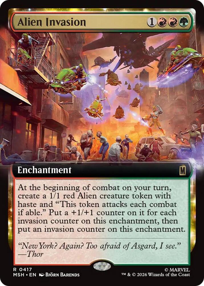Alien Invasion 417 (Marvel Super Heroes)  - Extended Art Foil | Good Games Morley