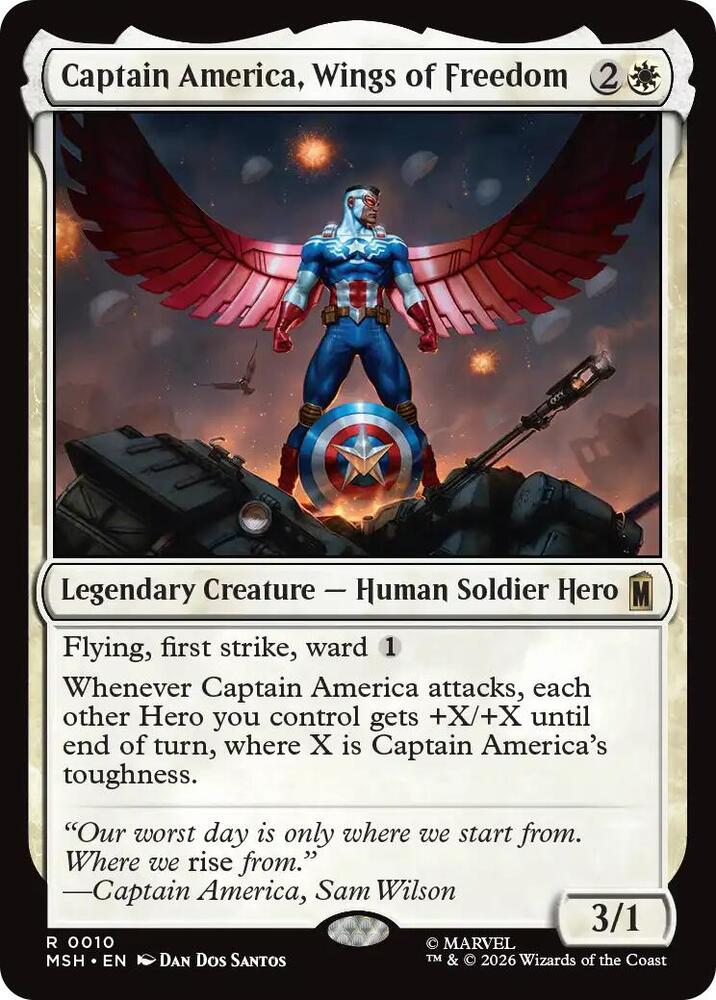 Captain America, Wings of Freedom 10 (Marvel Super Heroes)  - Foil | Good Games Morley