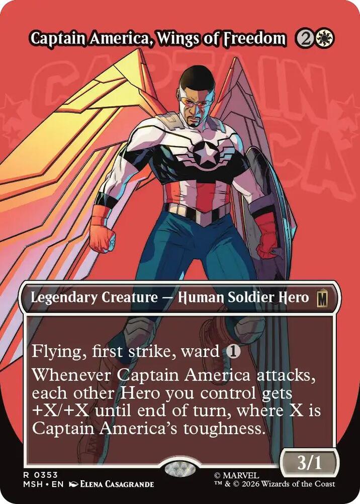 Captain America, Wings of Freedom 353 (Marvel Super Heroes)  - Borderless | Good Games Morley