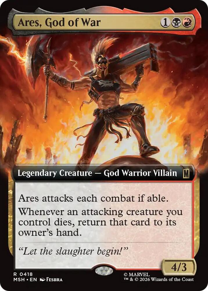 Ares, God of War 418 (Marvel Super Heroes)  - Extended Art Foil | Good Games Morley