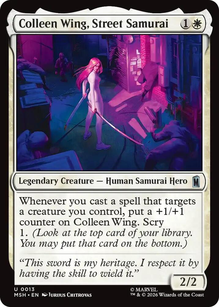Colleen Wing, Street Samurai 13 (Marvel Super Heroes)  - Foil | Good Games Morley