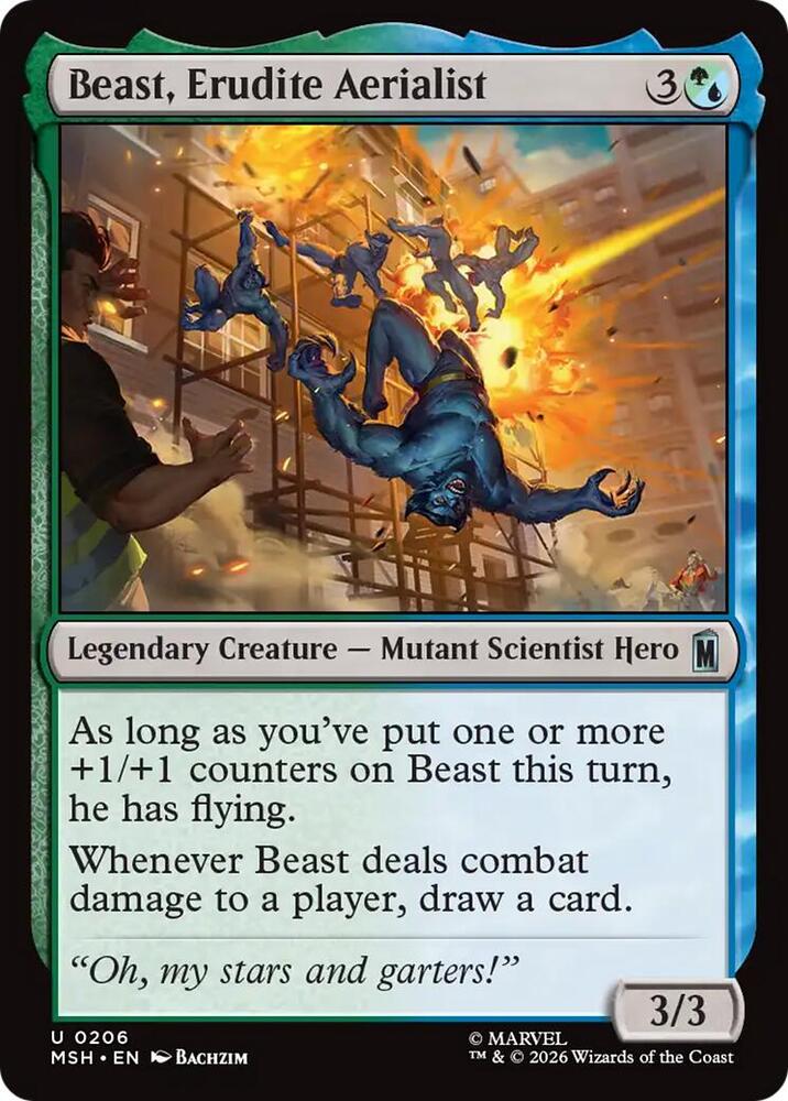 Beast, Erudite Aerialist 206 (Marvel Super Heroes)  - Foil | Good Games Morley