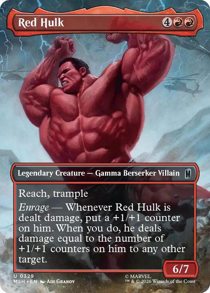Red Hulk 329 (Marvel Super Heroes)  - Borderless Foil | Good Games Morley