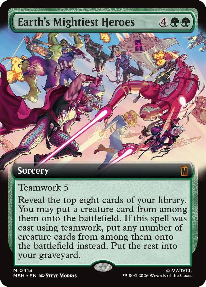 Earth's Mightiest Heroes 413 (Marvel Super Heroes)  - Extended Art Foil | Good Games Morley
