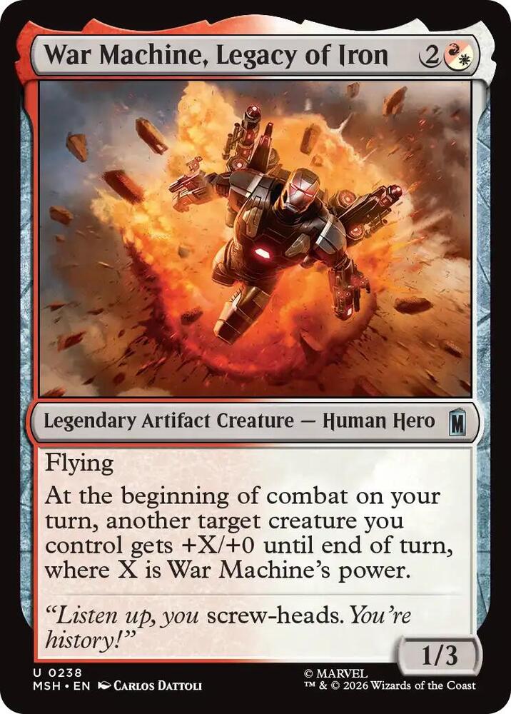 War Machine, Legacy of Iron 238 (Marvel Super Heroes)  - Foil | Good Games Morley
