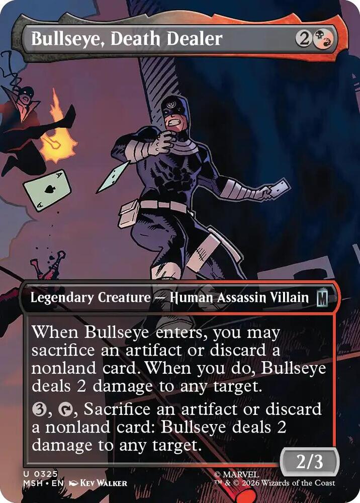 Bullseye, Death Dealer 325 (Marvel Super Heroes)  - Borderless Foil | Good Games Morley