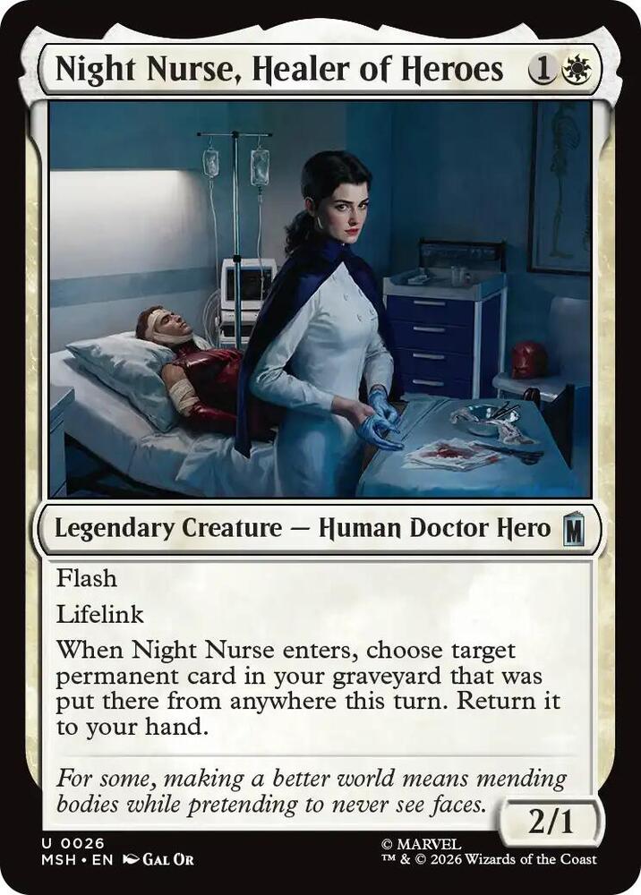 Night Nurse, Healer of Heroes 26 (Marvel Super Heroes)  - Foil | Good Games Morley