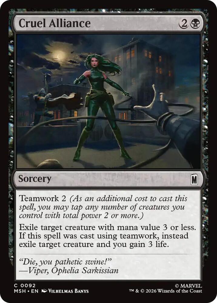 Cruel Alliance 92 (Marvel Super Heroes)  - Foil | Good Games Morley