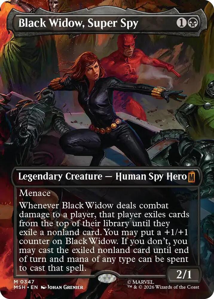 Black Widow, Super Spy 347 (Marvel Super Heroes)  - Borderless Foil | Good Games Morley