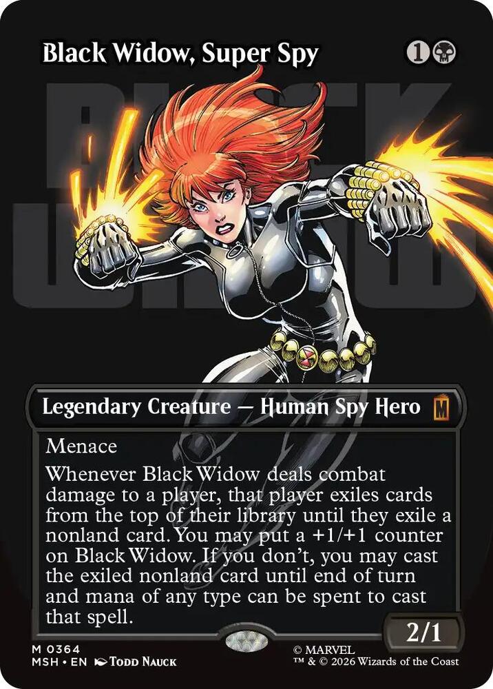 Black Widow, Super Spy 364 (Marvel Super Heroes)  - Borderless Foil | Good Games Morley