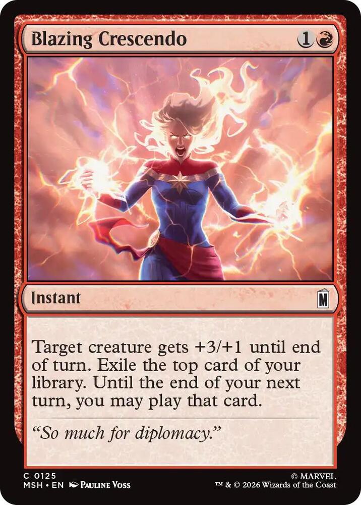 Blazing Crescendo 125 (Marvel Super Heroes)  - Foil | Good Games Morley
