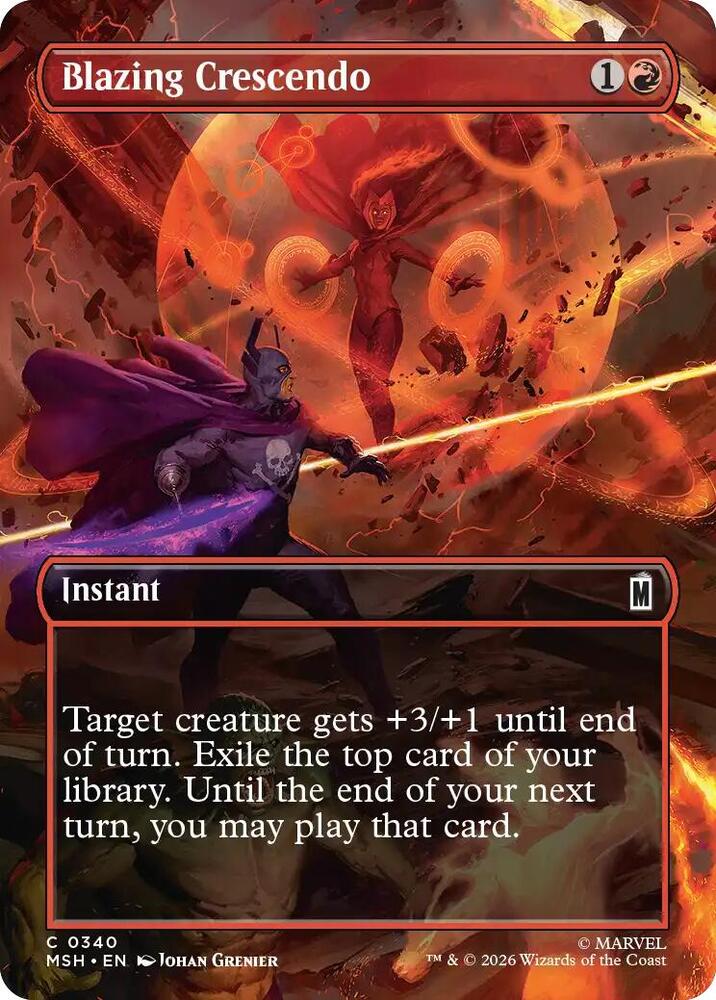Blazing Crescendo 340 (Marvel Super Heroes)  - Borderless Foil | Good Games Morley