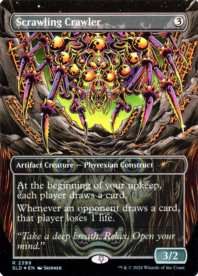 Scrawling Crawler 2399 (Secret Lair Drop Series)  - Borderless Foil | Good Games Morley
