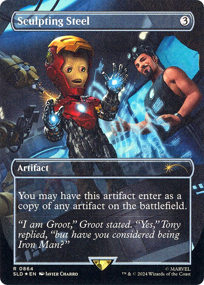 Sculpting Steel 864 (Secret Lair Drop Series)  - Borderless Rainbow Foil | Good Games Morley
