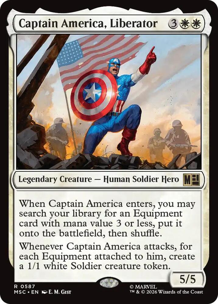 Captain America, Liberator 587 (Commander: Marvel Super Heroes)  - Foil | Good Games Morley