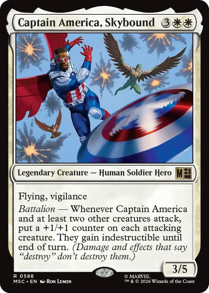 Captain America, Skybound 588 (Commander: Marvel Super Heroes)  - Foil | Good Games Morley