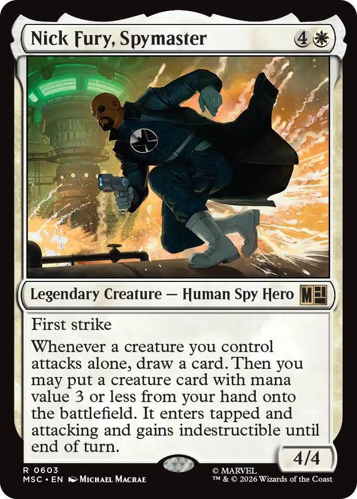 Nick Fury, Spymaster 603 (Commander: Marvel Super Heroes)  - Foil | Good Games Morley