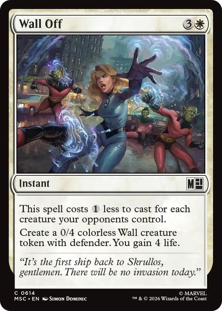 Wall Off 614 (Commander: Marvel Super Heroes)  - Foil | Good Games Morley