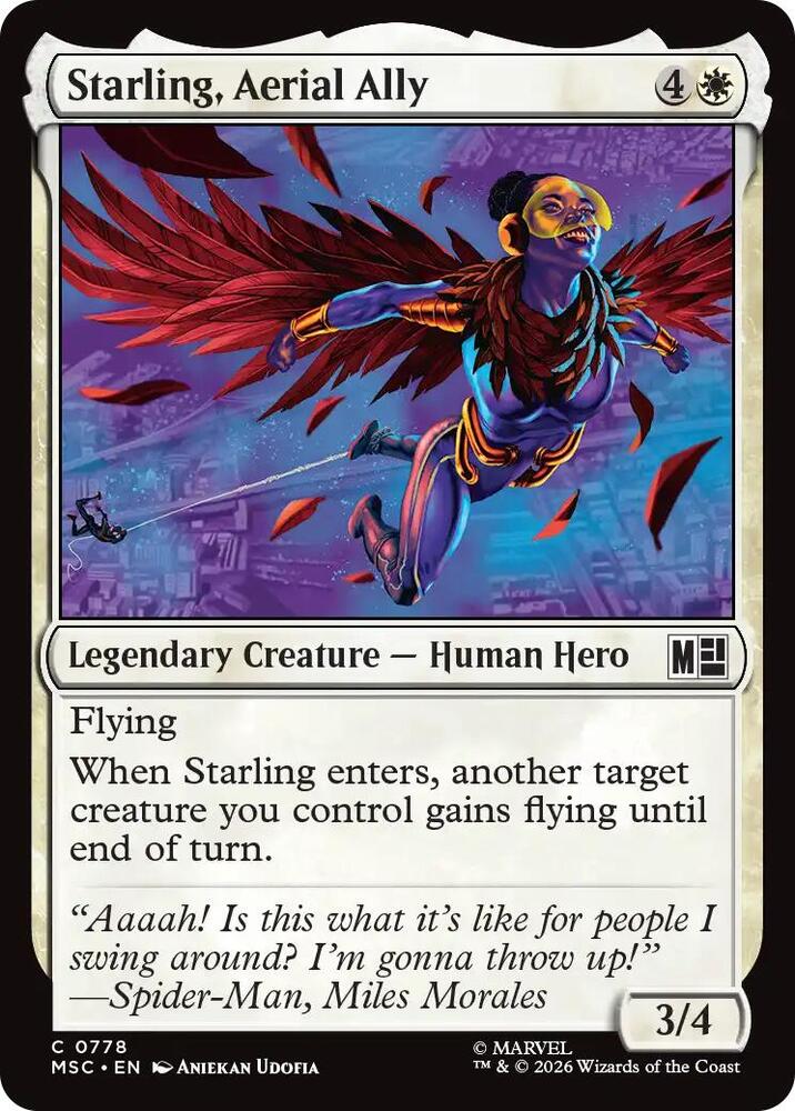 Starling, Aerial Ally 778 (Commander: Marvel Super Heroes)  - Foil | Good Games Morley