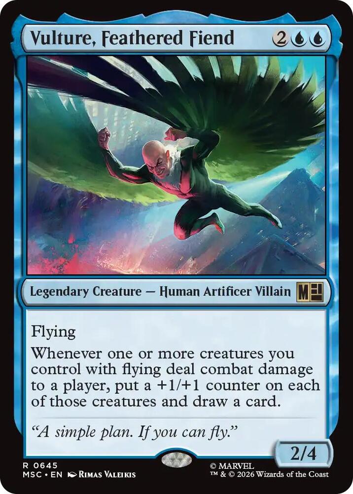 Vulture, Feathered Fiend 645 (Commander: Marvel Super Heroes)  - Foil | Good Games Morley
