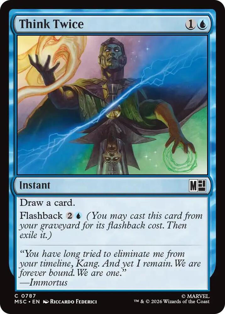 Think Twice 787 (Commander: Marvel Super Heroes)  - Foil | Good Games Morley