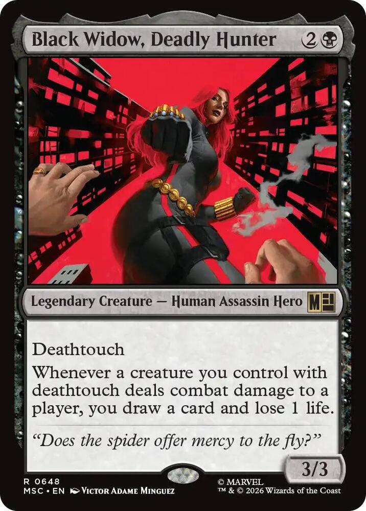 Black Widow, Deadly Hunter 648 (Commander: Marvel Super Heroes)  - Foil | Good Games Morley