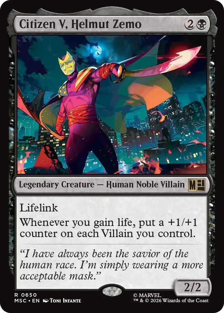Citizen V, Helmut Zemo 650 (Commander: Marvel Super Heroes)  | Good Games Morley