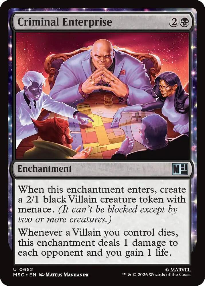 Criminal Enterprise 652 (Commander: Marvel Super Heroes)  - Foil | Good Games Morley