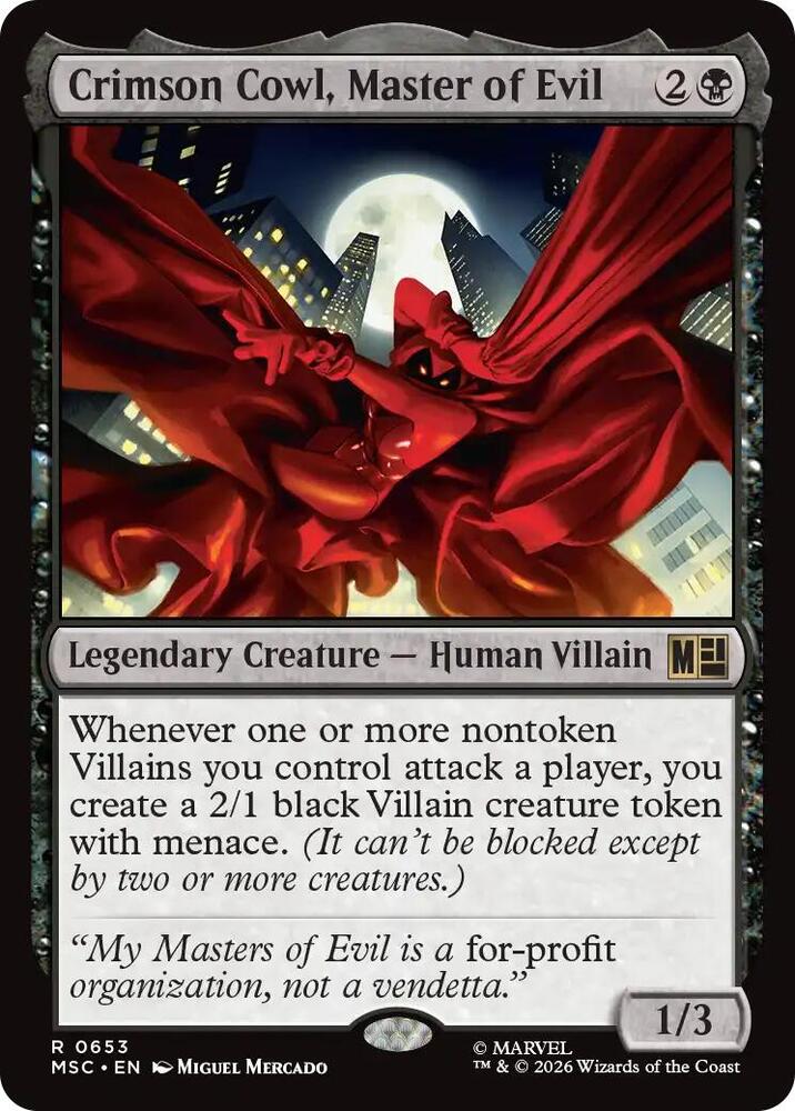 Crimson Cowl, Master of Evil 653 (Commander: Marvel Super Heroes)  - Foil | Good Games Morley
