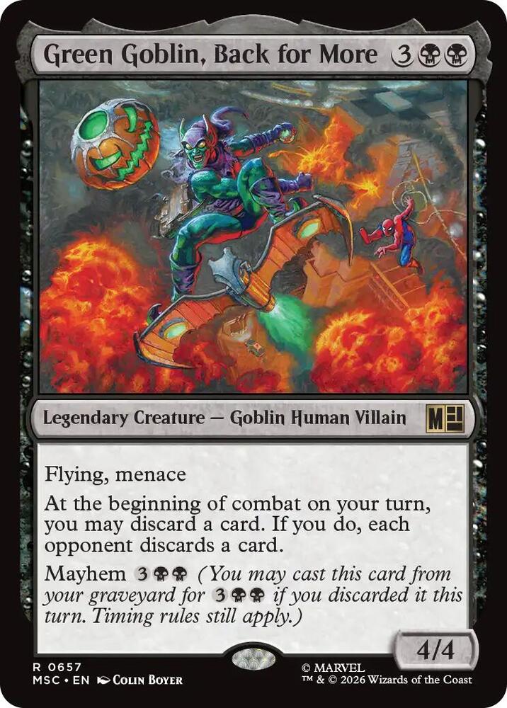 Green Goblin, Back for More 657 (Commander: Marvel Super Heroes)  - Foil | Good Games Morley
