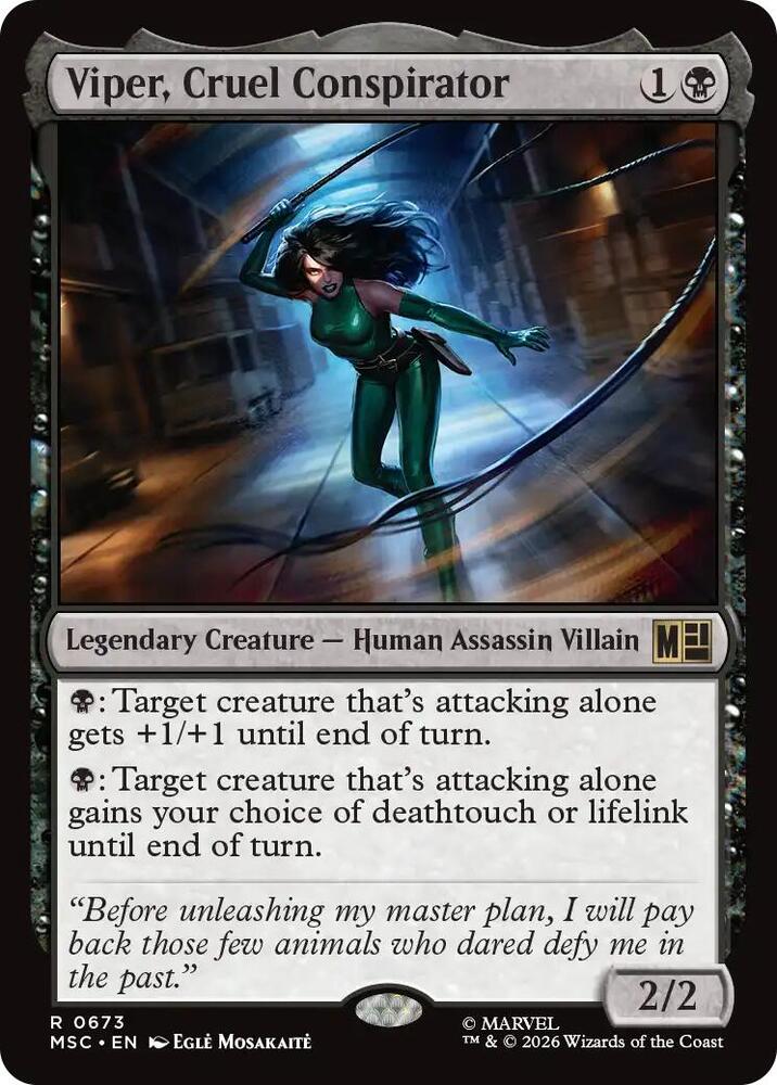 Viper, Cruel Conspirator 673 (Commander: Marvel Super Heroes)  - Foil | Good Games Morley