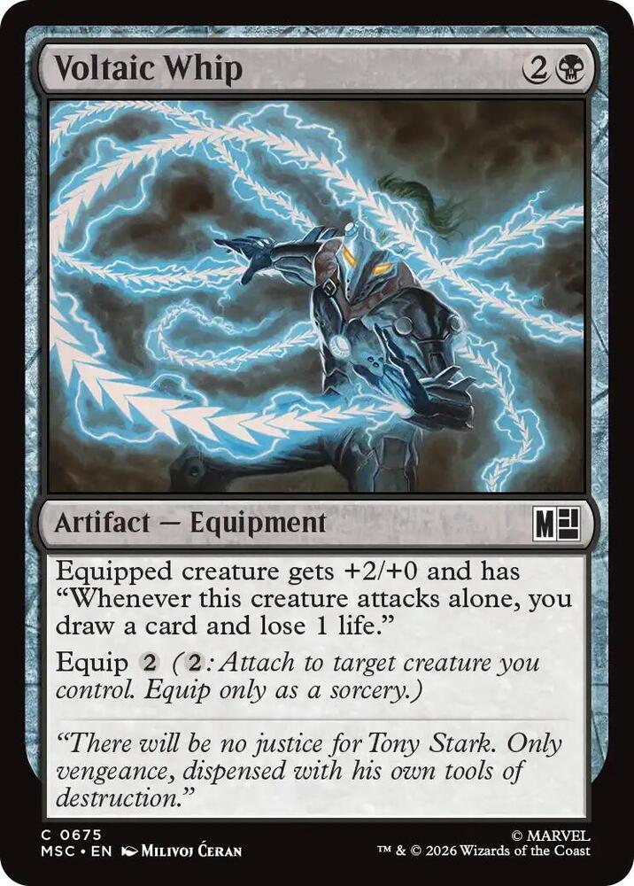Voltaic Whip 675 (Commander: Marvel Super Heroes)  - Foil | Good Games Morley