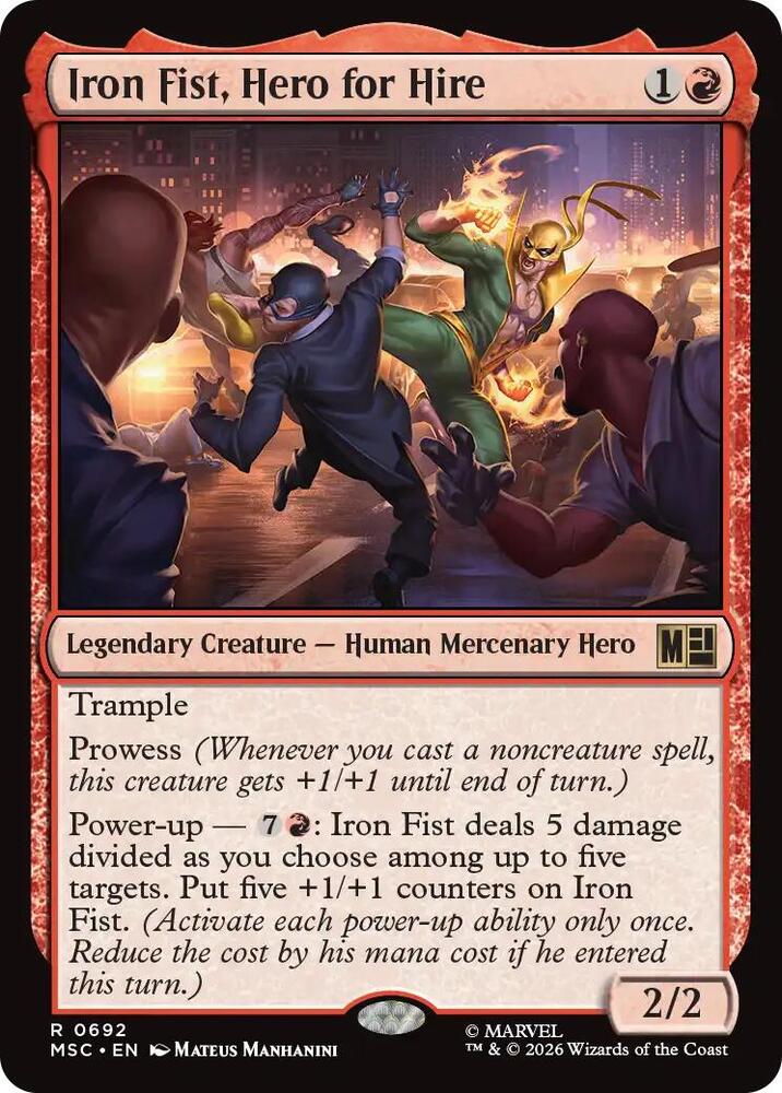 Iron Fist, Hero for Hire 692 (Commander: Marvel Super Heroes)  - Foil | Good Games Morley